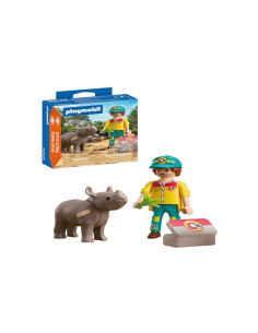 Duo Pack Cuidador con Rinoceronte de Playmobil 2
