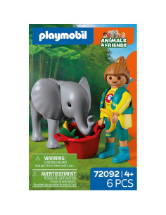 Playmobil Zoo Elefante bebe y cuidadora 2