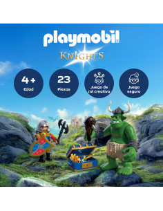 PLAYMOBIL 72116 Knights Caballeros | Troll con Tesoro de... 2
