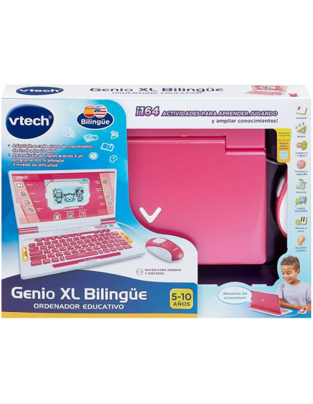 Genio XL Bilingüe Español-Inglés, Color Rosa, Ordenador Interactivo