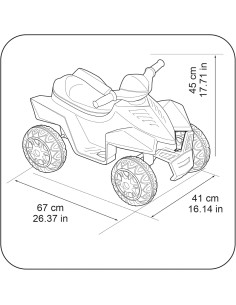 FEBER - Quad Racy Pink 6V, Coche eléctrico para niños de... 2