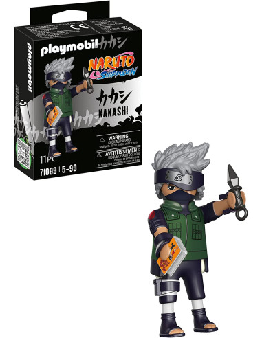 PLAYMOBIL Naruto Shippuden 71099 Kakashi con Perro, Kunai y Libro