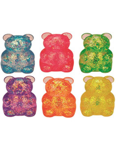 Osito Squish con purpurina – Peluche sensorial antiestrés...