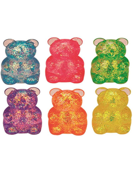 Osito Squish con purpurina – Peluche sensorial antiestrés surtido