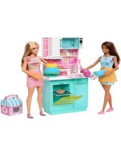 Barbie Horneando Pastel de Cumpleaños set cocina con...