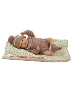Muñeca Reborn 40 cm Greta rosa con manta Arias