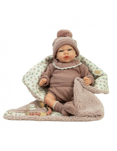Muñeca Reborn 40 cm Greta rosa con manta Arias 2