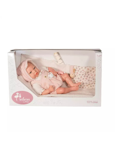 Muñeco Reborn Arias 40 cm Jimena Rosa Exclusiva