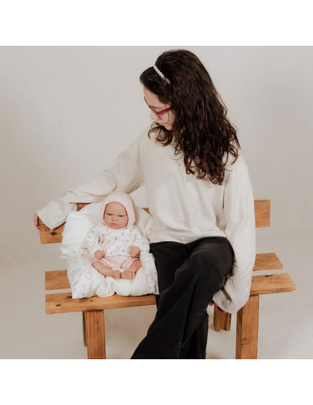 Muñeca Elegance Muñeco de Peso Andie Rosa con Cojín 40 cm