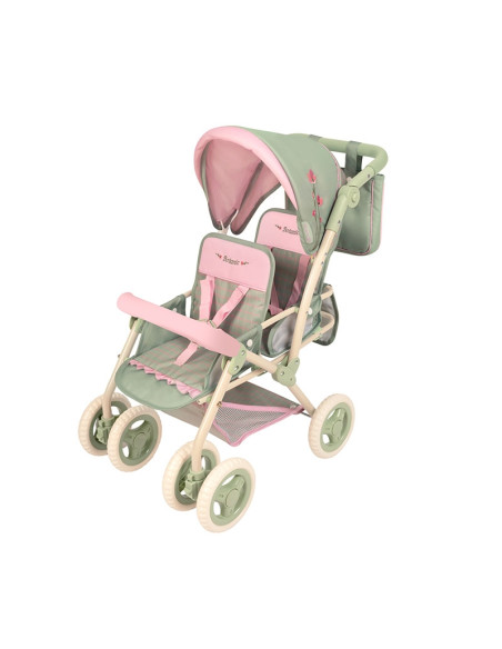 Carro de Muñecas Silla Gemelar Plegable con Bolso Botanic