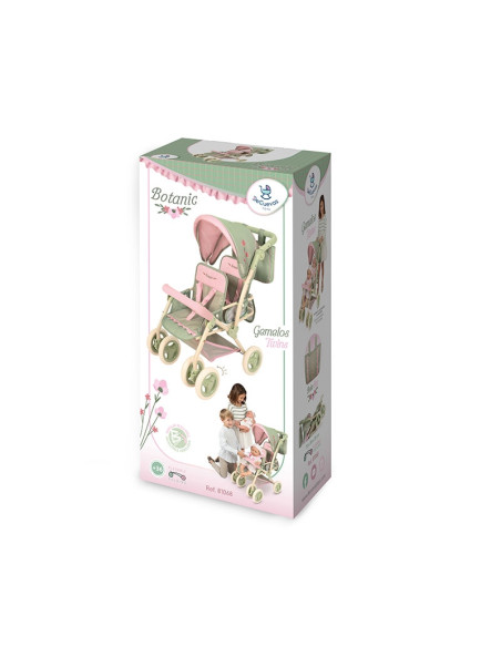 Carro de Muñecas Silla Gemelar Plegable con Bolso Botanic