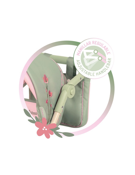 Carro de Muñecas Silla Gemelar Plegable con Bolso Botanic