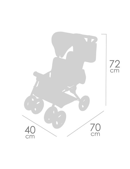 Carro de Muñecas Silla Gemelar Plegable con Bolso Botanic