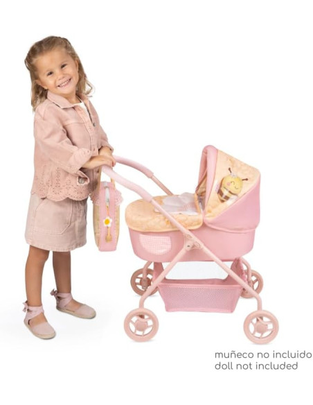 Carro de Muñecas Mi Primer Cochecito con Peluche Honey DeCuevas 86070
