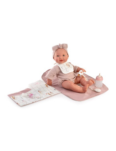 Muñeca Recién Nacida Mia Hace Pipí Con Cambiador 42cm