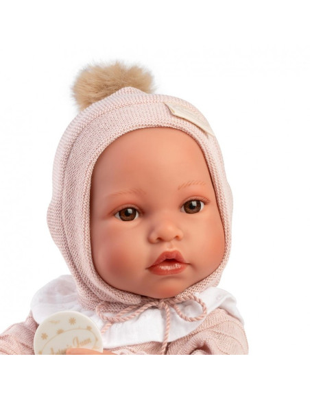 Muñeca Recién Nacida Erika Toquilla Rosa 42cm