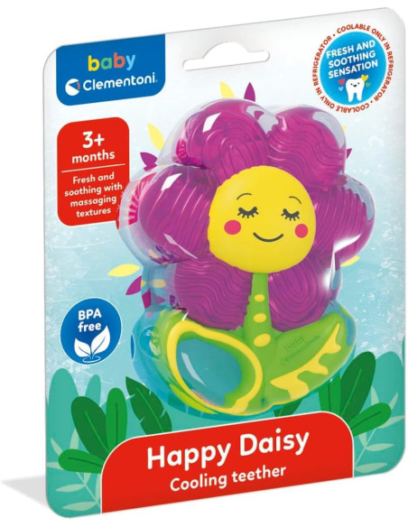 Bebé Happy Daisy Cooling Teeter, dientes refrigerados - Mordedor frio flor 