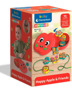 Baby Happy Apple & Friends, Juguete de Enhebrar e Hilado...