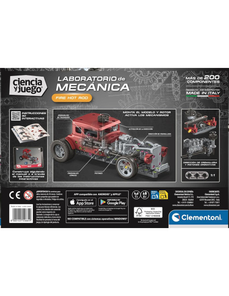 Ciencia y Juego, Laboratorio de Mecánica: Fire Hot Rod, Set de Construcción Stem