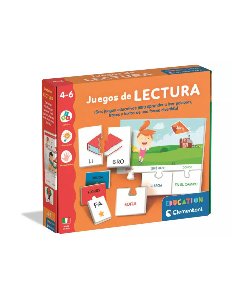 Clementoni Juegos de Lectura — Kit de fichas y pizarras