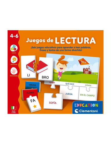 Clementoni Juegos de Lectura — Kit de fichas y...