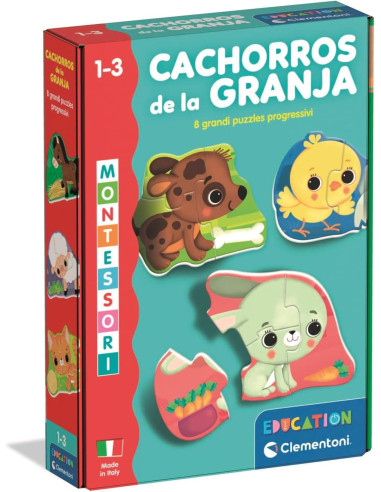 Montessori, Cachorros de la Granja, Set de 8...