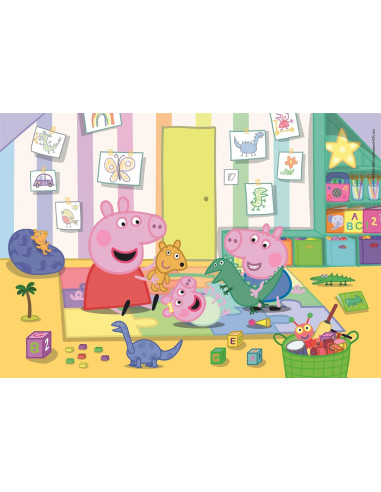 Peppa Pig Super Color - Pack de 2 Puzzles de 20...