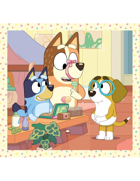 Bluey Super Color - Pack de 3 Puzzles de 48 Piezas