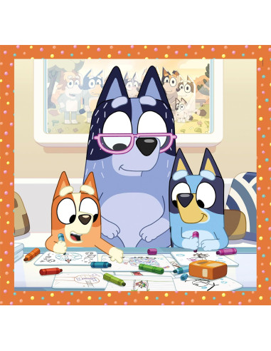 Bluey Super Color - Pack de 3 Puzzles de 48 Piezas