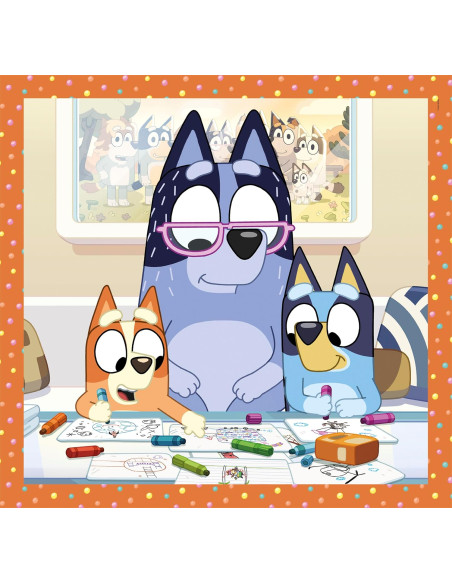 Bluey Super Color - Pack de 3 Puzzles de 48 Piezas