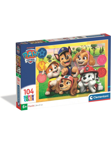 Paw Patrol - Puzzle Infantil Super Color, 104 Piezas, Rompecabezas