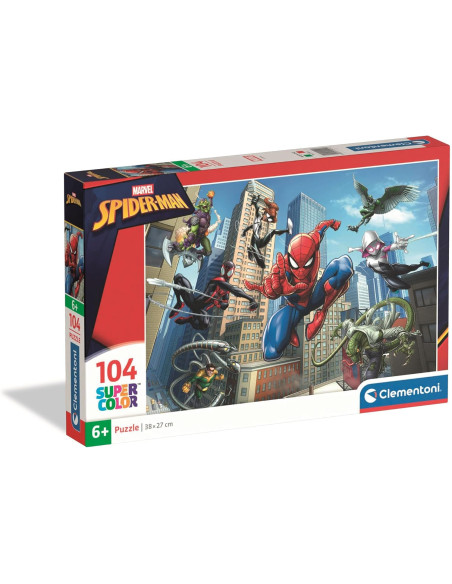 Marvel Spider-Man - Puzzle Infantil Super Color, 104 Piezas, Rompecabezas