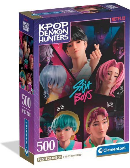 KPOP Demon Hunters Puzzle 500 Piezas - Rompecabezas con Póster para Jóvenes