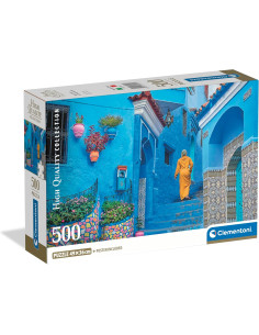 Puzzle 500 Piezas para Adultos, Paisaje de la Ciudad Azul...
