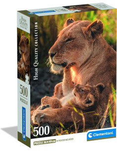 Puzzle 500 Piezas Feline Love - Madre y Cria leon