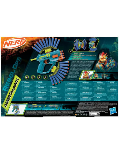 Nerf Rebel Ops, Ammohawk, Lanzadardos con 20...