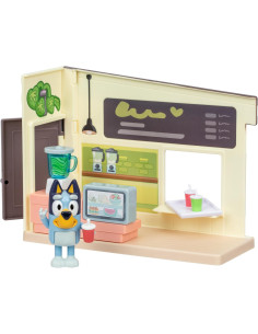 Bluey Set Puesto de zumos, Incluye Figura articulada,...