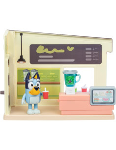 Bluey Set Puesto de zumos, Incluye Figura articulada,... 2