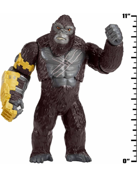 MONSTERVERSE Giant Kong 28 cm Roll & Battle Punch, Figura con Movimiento de Brazos, Codos y Torso