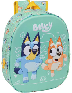 BLUEY - Mochila Escolar, con Diseño 3D, Calidad y...