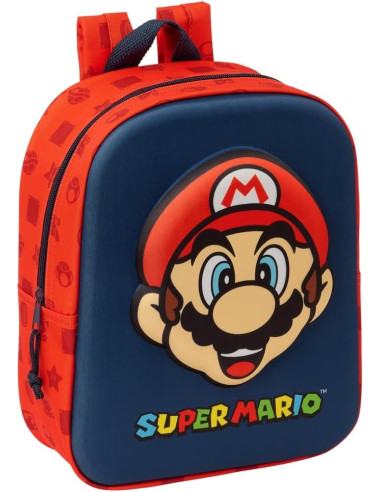 SUPER MARIO 3D - Mochila de Guardería 3D, Fácil...