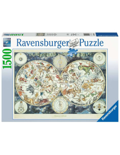 Puzzle Mapa mundial de bestias fantásticas 1500 piezas