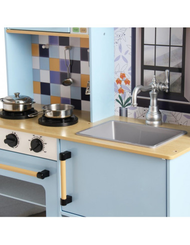 Cocina Madera 2 modulos con accesorios
