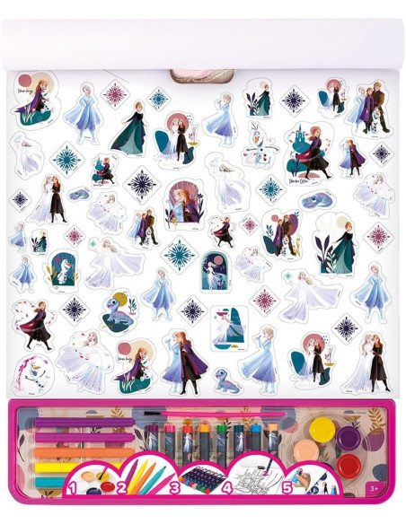 Actividades Giga Block 5 en 1 Frozen, 25 Hojas para Colorear