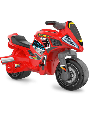 FEBER - Motofeber Turbo Hybrid 2 en 1, moto infantil con batería de 6 Voltios y correpasillos