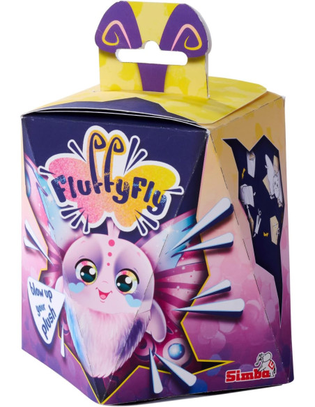 Fluffyfly Peluche Mariposa Inflable 30 cm. Efecto Sorpresa con Confeti.