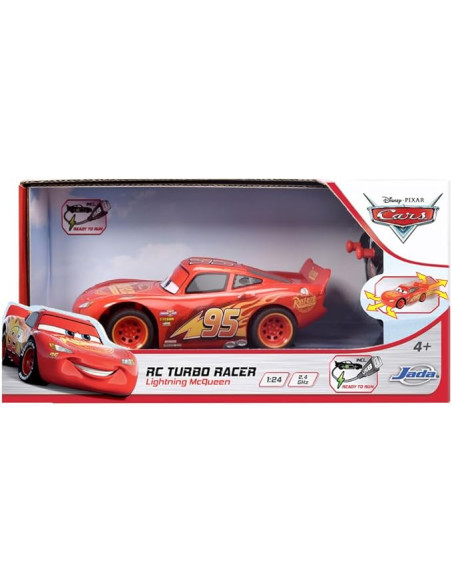 Coche Radio Control Cars Rayo Mcqueen Turbo Racer 1:24. con Carga USB