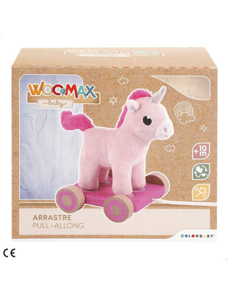 Arrastre madera & peluche unicornio +18m