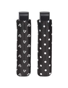 Paraguas plegable manual Black/White 96cm