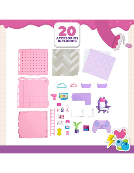 Suite Spaces Diseña tu Sala Gamer, Set DIY Modular Personalizable con Muebles y Accesorios